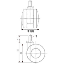 Load image into Gallery viewer, Screw type Dual Wheel Caster  TDN40-M10  TRUSCO
