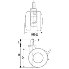 Load image into Gallery viewer, Screw type Dual Wheel Caster  TDNS40-M10  TRUSCO
