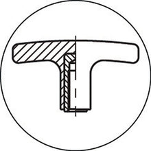 Load image into Gallery viewer, Plastic T-Handle  TH55N  ELESA

