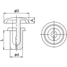 Load image into Gallery viewer, Resin Made Push Rivet  TPR2024-BK  TRUSCO
