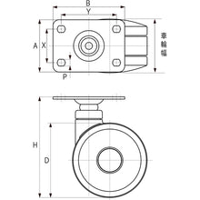 Load image into Gallery viewer, Plate type Dual Wheel Caster  TPWE-100  TRUSCO
