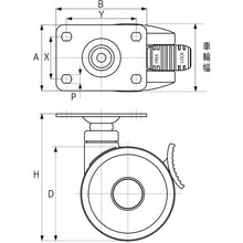 Load image into Gallery viewer, Plate type Dual Wheel Caster  TPWES-100  TRUSCO
