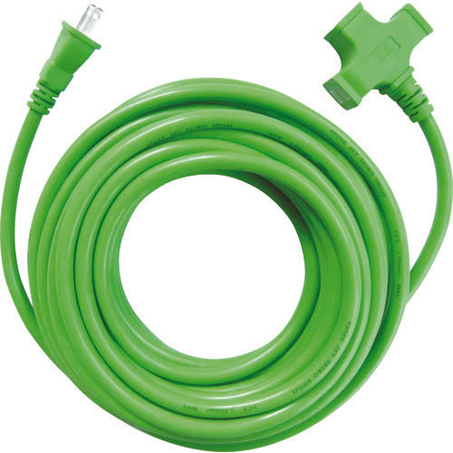 3-socket and Soft type Extension Cord  TR-310-GN  SEIKO TRADING