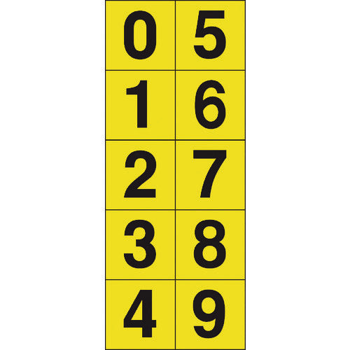 Number Sticker  TSN-50-10-Y  TRUSCO