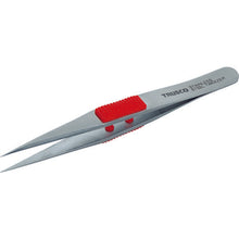 Load image into Gallery viewer, Rubber Grip Stainless Steel Tweezers  TSP-210  TRUSCO
