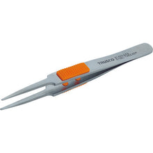 Load image into Gallery viewer, Rubber Grip Stainless Steel Tweezers  TSP-211  TRUSCO
