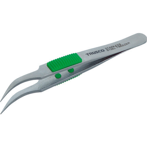 Rubber Grip Stainless Steel Tweezers  TSP-215  TRUSCO