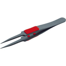 Load image into Gallery viewer, Rubber Grip Non-Adhesive Processing Stainless Tweezers  TSP-224  TRUSCO
