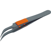 Load image into Gallery viewer, Rubber Grip Non-Adhesive Processing Stainless Tweezers  TSP-225  TRUSCO
