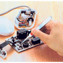 Load image into Gallery viewer, Rubber Grip Non-Adhesive Processing Stainless Tweezers  TSP-225  TRUSCO
