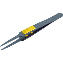 Load image into Gallery viewer, Rubber Grip Non-Adhesive Processing Stainless Tweezers  TSP-226  TRUSCO
