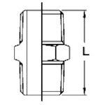 Load image into Gallery viewer, Hexagon Nipple(Stainless Steel)  TSTN-10A  TRUSCO
