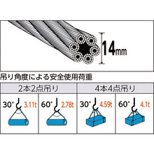 Load image into Gallery viewer, Wire Rope Sling (Hand Splice)  TWD-14S1  TRUSCO
