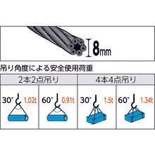 Load image into Gallery viewer, Wire Rope Sling (Hand Splice)  TWD-8S1.5  TRUSCO
