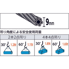 Load image into Gallery viewer, Wire Rope Sling B E type (Aluminium Mechanical Lock )  TWEL-9S1  TRUSCO
