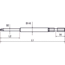 Load image into Gallery viewer, Driver Bit  V-14 No.0x6x100(3x30)/00000051  OHMISEIKI
