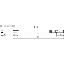 Load image into Gallery viewer, Driver Bit(Hexagon type)  V-14X H2.5x6x70/00000555  OHMISEIKI
