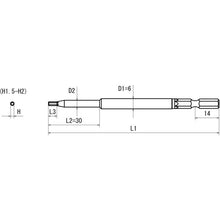 Load image into Gallery viewer, Driver Bit(Hexagon type)  V-14X H2x6x70(4x30)/00000553  OHMISEIKI
