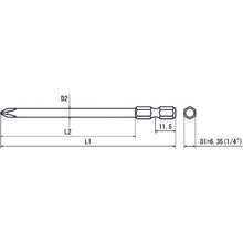 Load image into Gallery viewer, Driver Bit  V-18 No.2x6.35x75(5x52) MAG/00000198  OHMISEIKI
