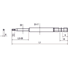 Load image into Gallery viewer, Driver Bit(Hexagon type)  V-32X H1.27x7x70(3x30)/00000565  OHMISEIKI
